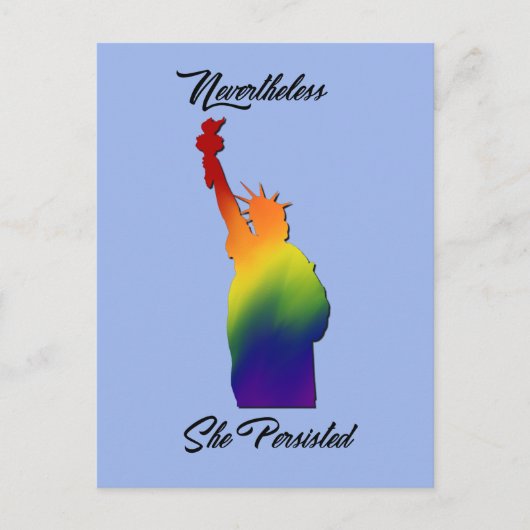 Trotzdem hat sie weiterhin Protest gegen LGBT-Post Postkarte (Vorderseite)