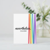 Trotzdem PERSISTIERTE sie mit Regenbogen Postkarte (Stehend Vorderseite)