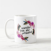 Trotzdem, sie blieb bestehen | Doppelseitiger Pill Kaffeetasse (Links)