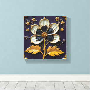 Trotzige Blüte sucht die Sonne Leinwanddruck