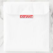 trotzige Briefmarke Runder Aufkleber (Tasche)