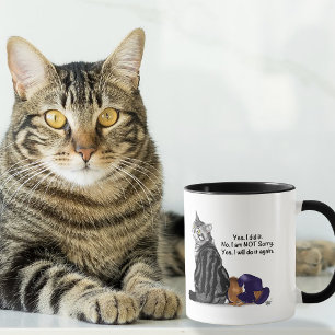 Trotzige Keine Reue Tabby Katze Lustig Tasse