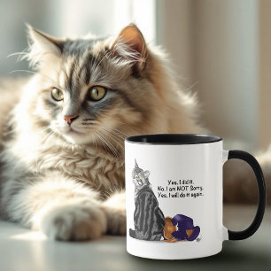Trotzige Keine Reue Tabby Katze Lustig Tasse
