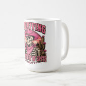 Trotziger Überlebender Western-Skelett  Kaffeetasse (VorderseiteRechts)