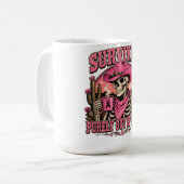 Trotziger Überlebender Western-Skelett  Kaffeetasse (Vorderseite Links)