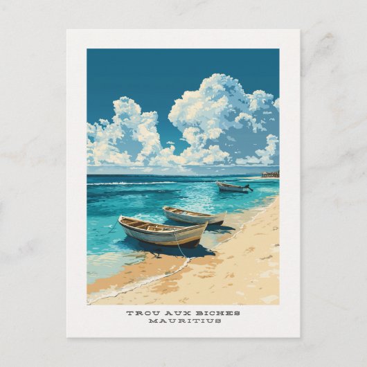 Trou Aux Biches Mauritius Travel Postcard Postkarte (Vorderseite)