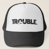 Trouble Double Funny Vater Son Daughter Match Truckerkappe (Vorderseite)