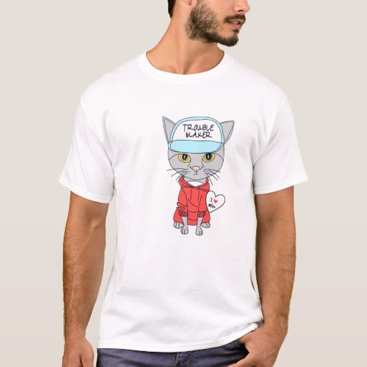 trouble maker catlover  T-Shirt (Vorderseite)
