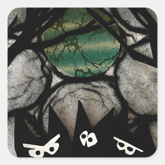 Trouble Quadratischer Aufkleber (Vorderseite)