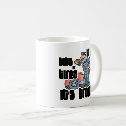 Troubled Mechanic Funny Mechanic Kaffeetasse (VorderseiteRechts)