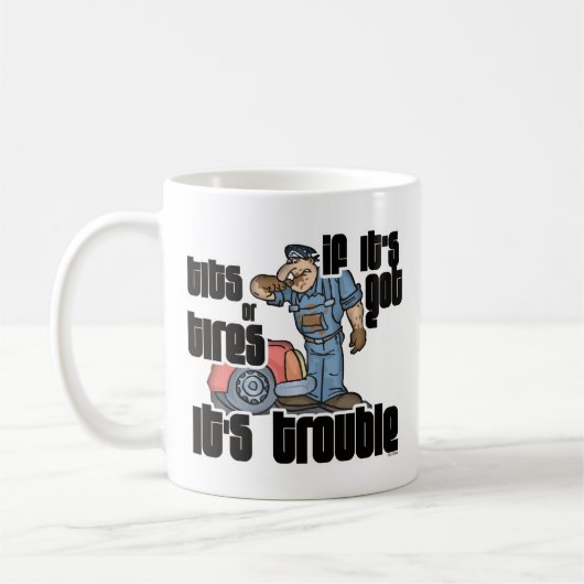 Troubled Mechanic Funny Mechanic Kaffeetasse (Links)