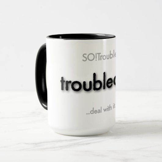 troubledad! - black tasse (Vorderseite Links)