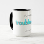 troubledad! - hellblau tasse (Vorderseite Links)