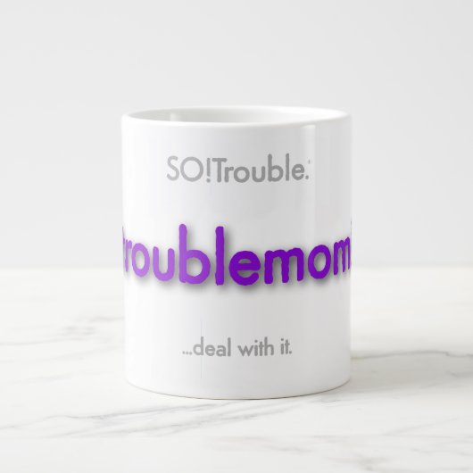 troublemom! - purple Jumbo-Tasse (Vorderseite)