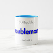 troublemom! zweifarbige tasse (Mittel)