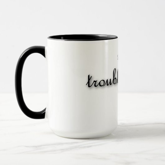 troubleprincess! - classic black on white tasse (Links)