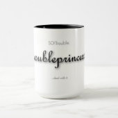 troubleprincess! - classic black on white tasse (Zentrum)
