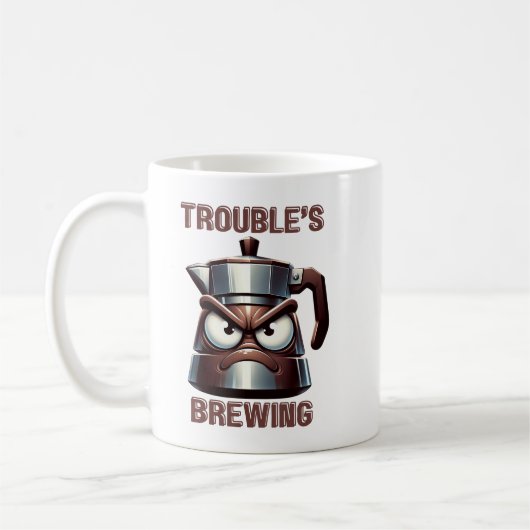 Trouble's Brewing - Angry Moka Espresso Pot Kaffeetasse (Links)