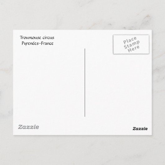 Troumouse-Zirkus Postkarte (Rückseite)