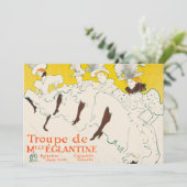 Troupe de Mademoiselle Eglantine, Toulouse Lautrec Einladung (Stehend Vorderseite)
