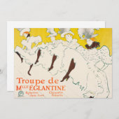 Troupe de Mademoiselle Eglantine, Toulouse Lautrec Einladung (Vorne/Hinten)