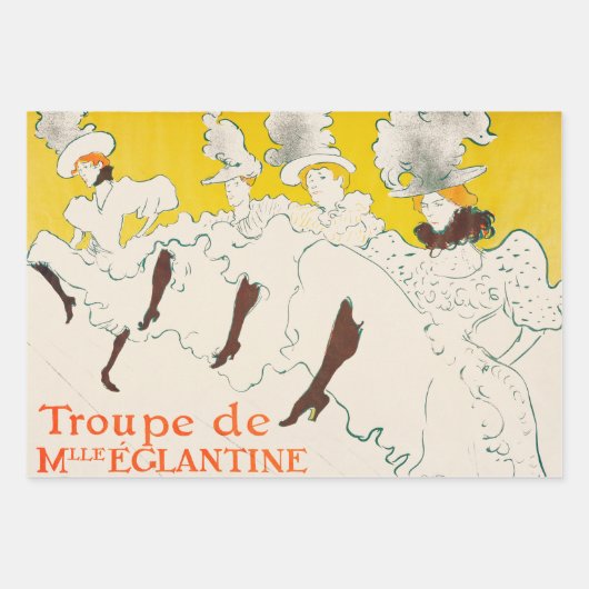 Troupe de Mademoiselle Eglantine, Toulouse Lautrec Geschenkpapier Set (Vorderseite 3)