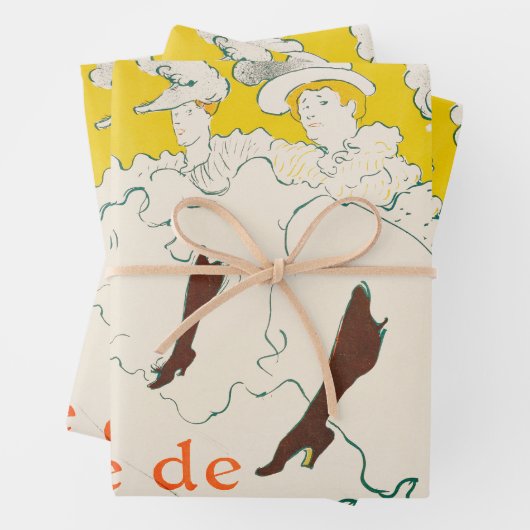 Troupe de Mademoiselle Eglantine, Toulouse Lautrec Geschenkpapier Set (Beispiel)