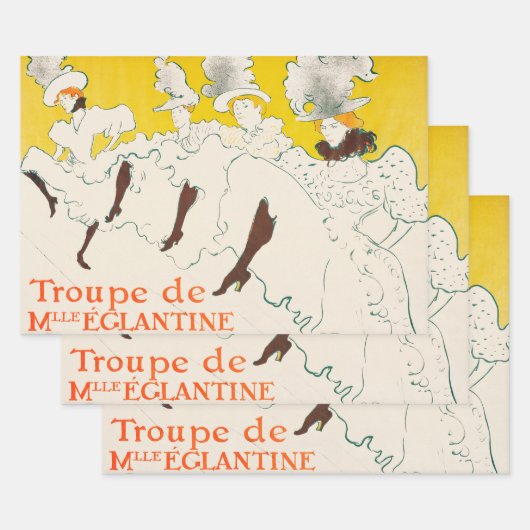 Troupe de Mademoiselle Eglantine, Toulouse Lautrec Geschenkpapier Set (Set)