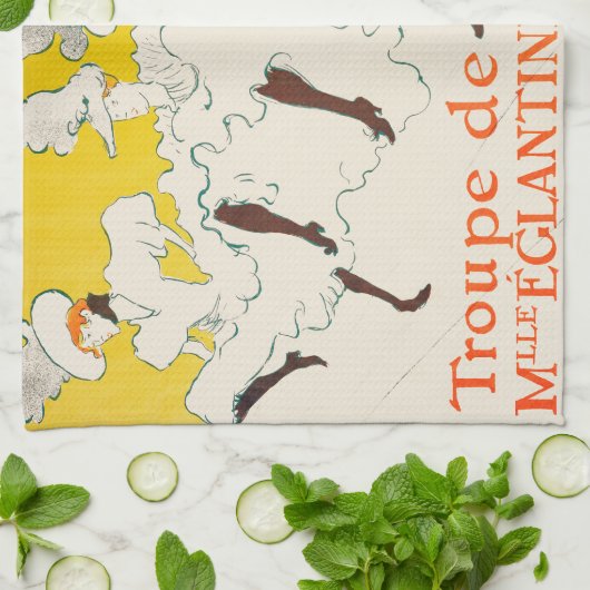 Troupe de Mademoiselle Eglantine, Toulouse Lautrec Geschirrtuch (Gefaltet)