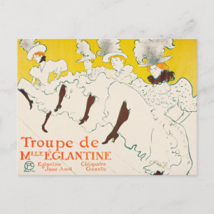 Troupe de Mademoiselle Eglantine, Toulouse Lautrec Postkarte