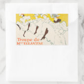 Troupe de Mademoiselle Eglantine, Toulouse Lautrec Rechteckiger Aufkleber (Tasche)