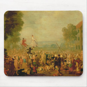 Troupe der Schauspieler darstellend auf einem Mousepad