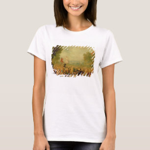Troupe der Schauspieler darstellend auf einem T-Shirt