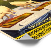 Troupe von bemerkenswert ausgebildeten Schweinen C Poster (Ecke)