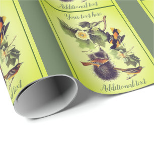 Troupial Oriole Audubon Birds Art Personalisiert Geschenkpapier