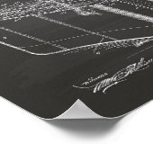 Trout Basket 1921 Patent Art Chalkboard Poster (Ecke)