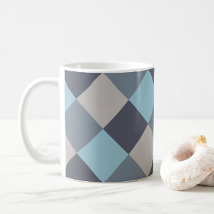 Trout Blue Gray Cotton Seed Squares Kaffeetasse