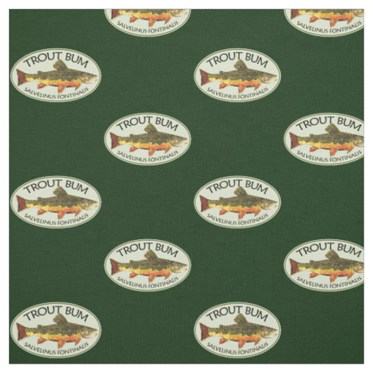 TROUT BUM Fly-Fischer Stoff (Muster)