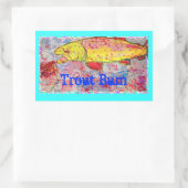 Trout Bum Rechteckiger Aufkleber (Tasche)