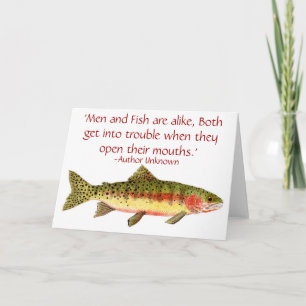 Trout Card mit lustigem Sprichwort Karte