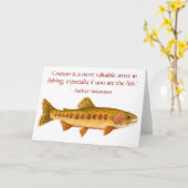 Trout card with Funny Saying Karte (Gelbe Blume)
