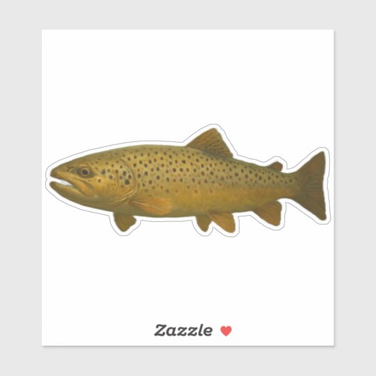 Trout Cut-out Sticker (Blatt)