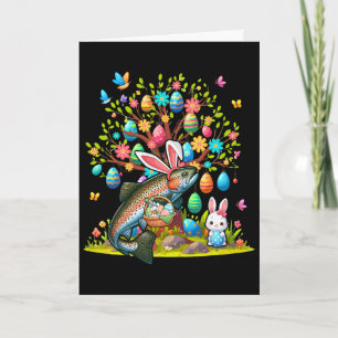 Trout Fisch Bunny Ostereier Süßer Baum Kostüm Jagd Karte