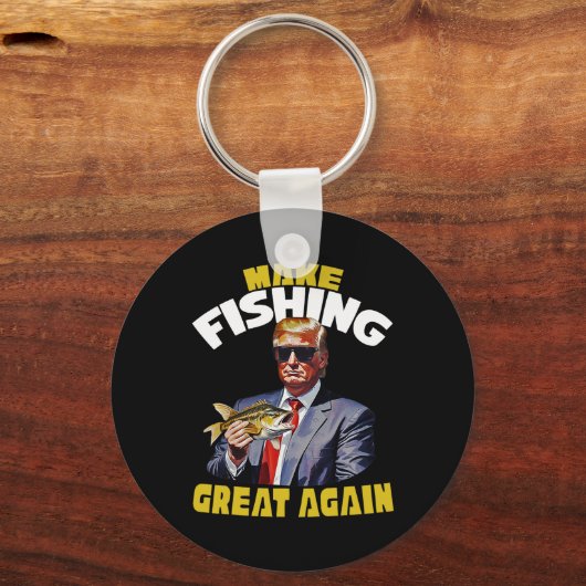 Trout Fishing Make Fishing Great Again Trump Won 2 Schlüsselanhänger (Vorderseite)