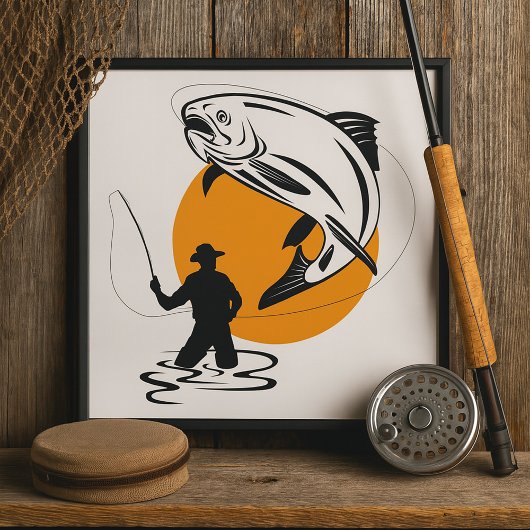 Trout Fishing Poster