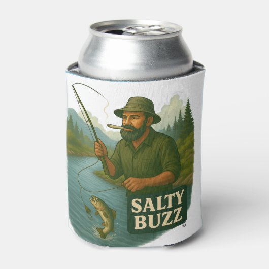 Trout Fishing Salty Buzz Dosenkühler (Kanne Vorderseite)