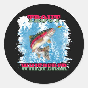 Trout Flüsterer Angelfreunde Runder Aufkleber