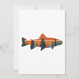 Trout Fly Fishing Nature Outdoor Fisherman Einladung