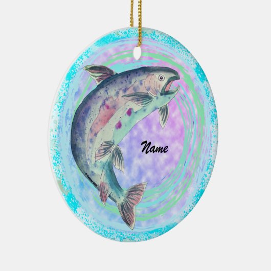 Trout Gewürznelke Keramik Ornament (Rechts)