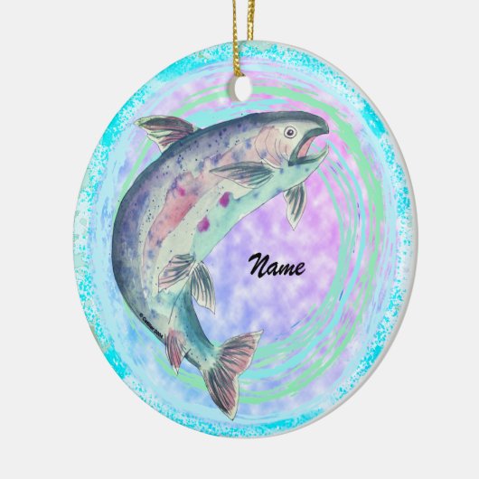 Trout Gewürznelke Keramik Ornament (Links)